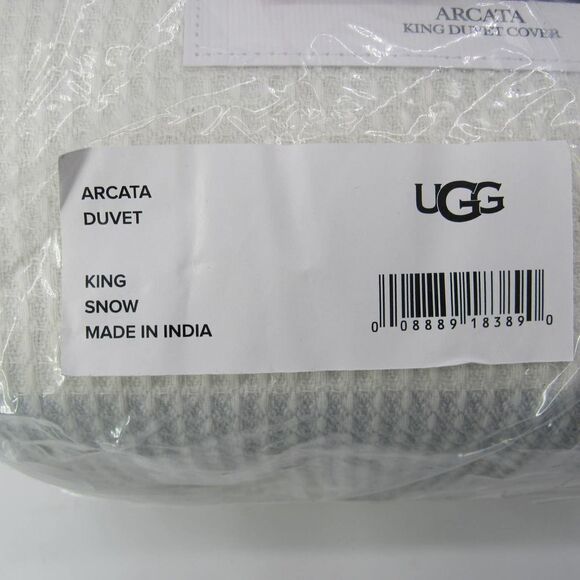 UGG Arcata Duvet Cover Blanket in King Color White - Picture 4 of 4